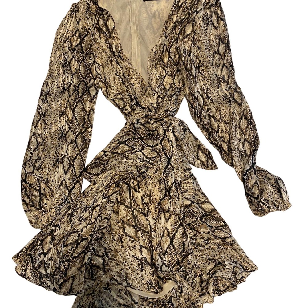 Snakeskin dress low cut front